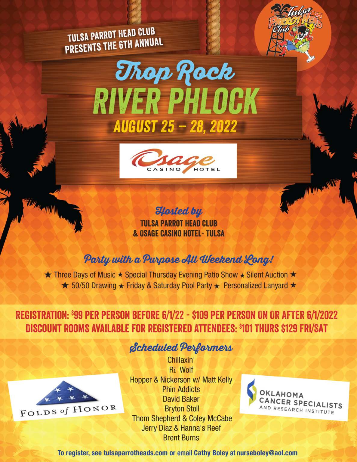 2022 Trop Rock River Phlock Event Information | Tulsa Parrot Head Club